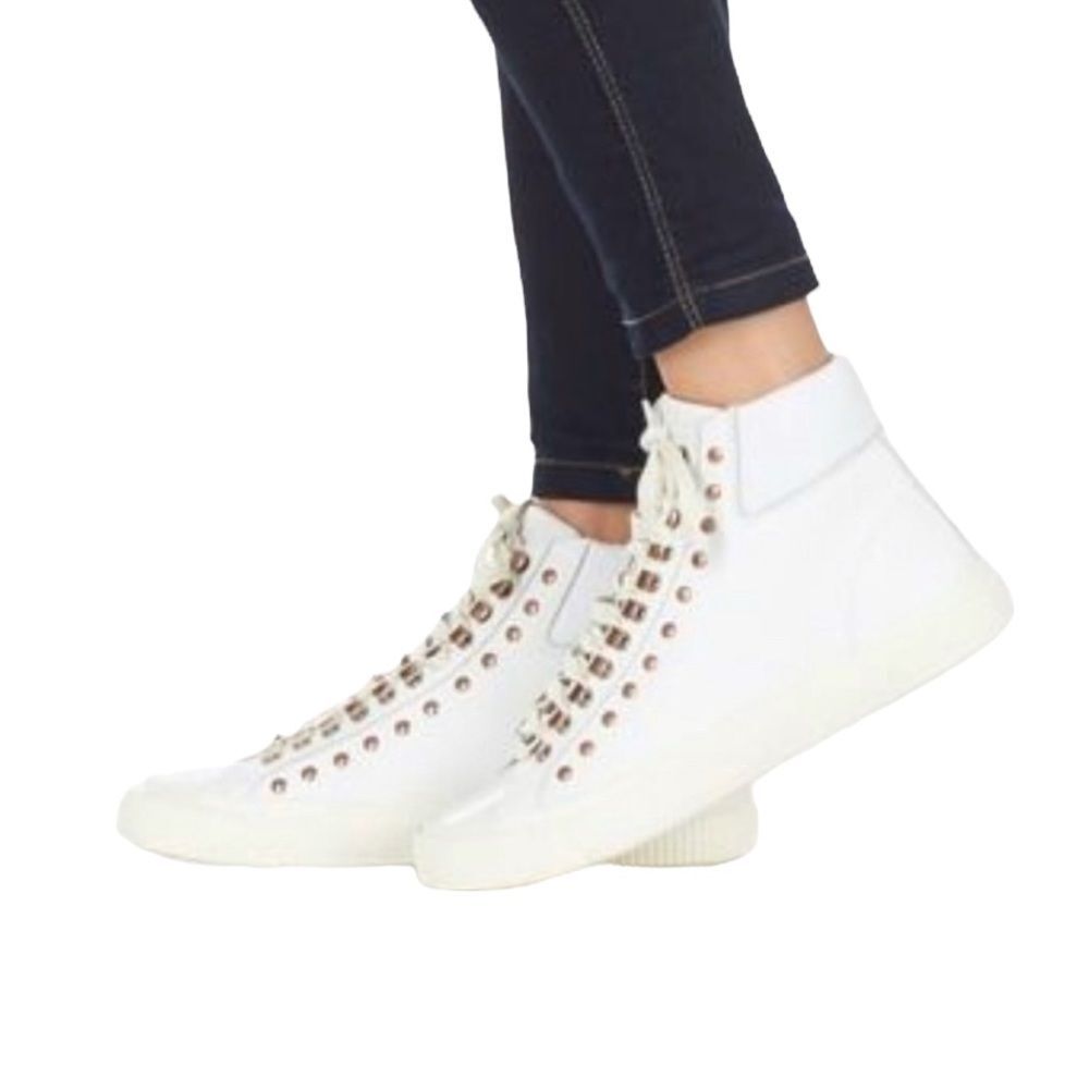 Diesel HighTop Lace up S Mustave MC Sneakers Womens Size 6 White I2302